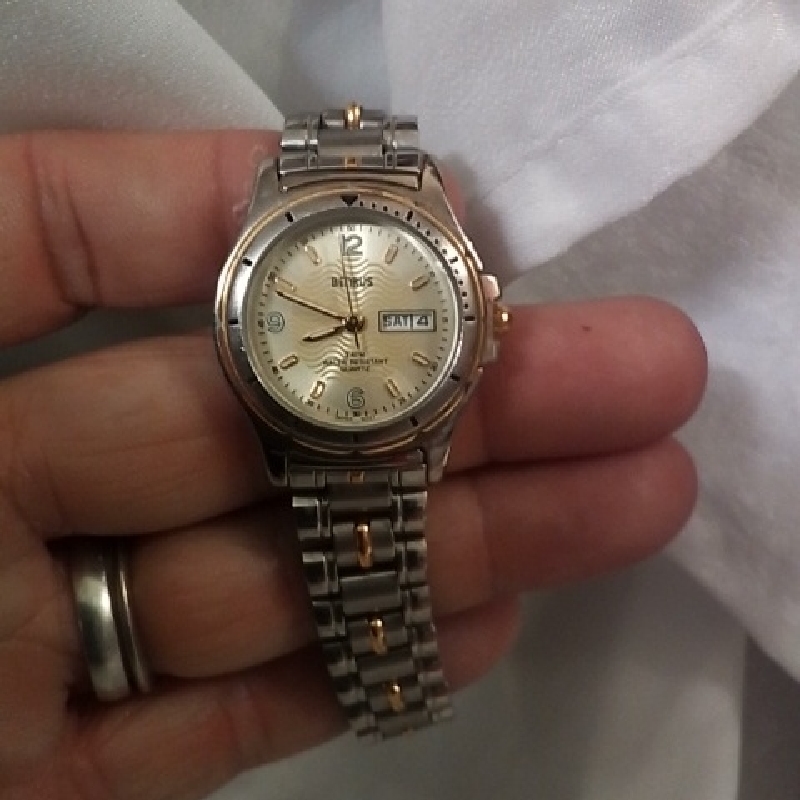 Benrus Two-Tone Stainless Steel Ladies Watch - Champagne Dial